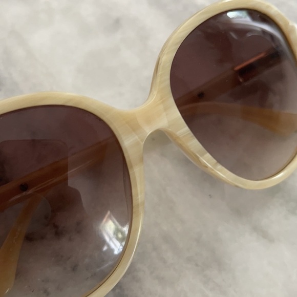 Chloe Ivory & Gold Sunglasses